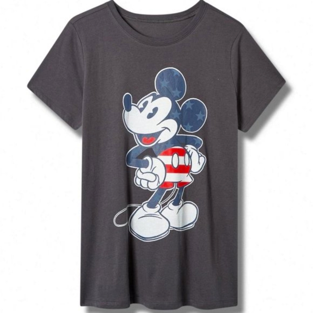❤️NWT TORRID TOP - MICKEY MOUSE TEE DISNEY AMERICANA USA PATRIOTIC 3X